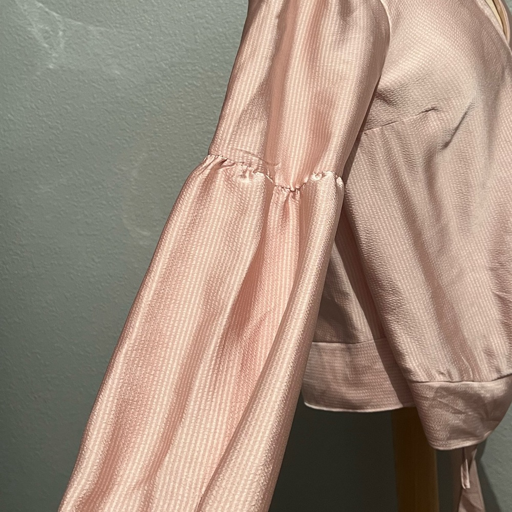 Michael Kors Blush Wrap Blouse - Picture 6 of 7